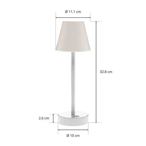 Newgarden Lola Slim LED tafellamp accu, wit