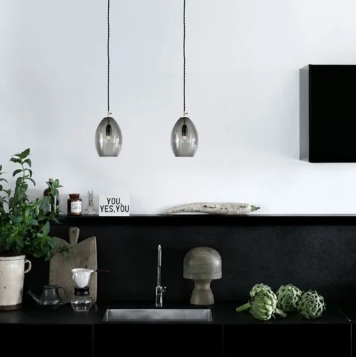 Northern Unika hanglamp rookgrijs, large