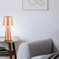 Nubische tafellamp, bruin, hoogte 40 cm, metaal, E27