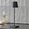 Nuindie LED oplaadbare tafellamp, USB-C, zwart, IP54, dimbaar