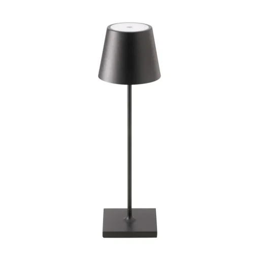 Nuindie LED oplaadbare tafellamp, USB-C, zwart, IP54, dimbaar