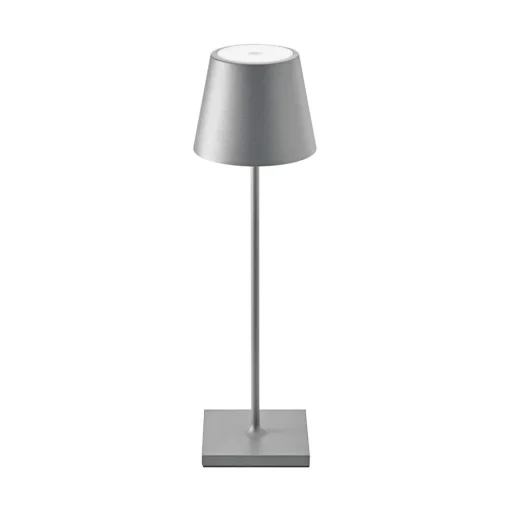 Nuindie LED oplaadbare tafellamp, USB-C, grafiet, IP54, dimbaar