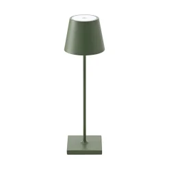 Nuindie LED oplaadbare tafellamp, USB-C, spar groen, IP54, dimbaar