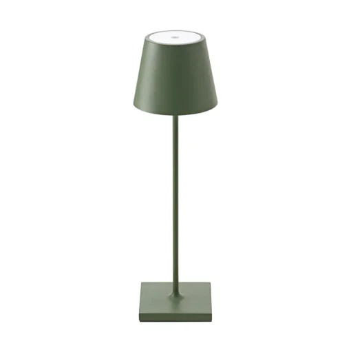 Nuindie LED oplaadbare tafellamp, USB-C, spar groen, IP54, dimbaar