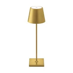 Nuindie LED oplaadbare tafellamp, USB-C, goud, IP54, dimbaar