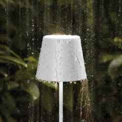 Nuindie LED oplaadbare tafellamp, USB-C, wit, IP54, dimbaar