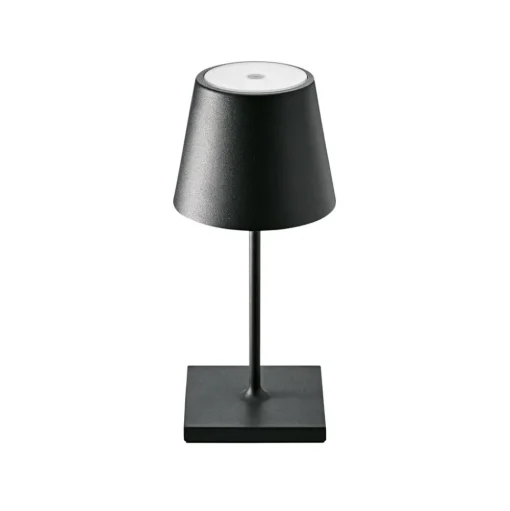 Nuindie mini LED oplaadbare tafellamp, USB-C, zwart, IP54, dimbaar.