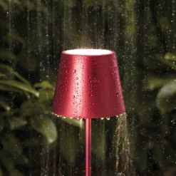 Nuindie mini LED oplaadbare tafellamp, Easy Connect, rood, dimbaar