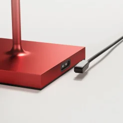 Nuindie mini LED oplaadbare tafellamp, Easy Connect, rood, dimbaar