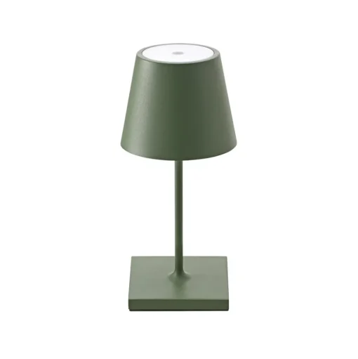 Nuindie mini LED oplaadbare tafellamp, USB-C, spar groen, dimbaar