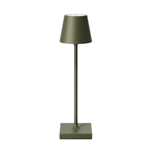 Nuindie pocket LED oplaadbare tafellamp, spar groen, IP54, dimbaar