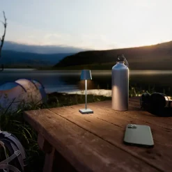 Nuindie pocket LED oplaadbare tafellamp, blauw, IP54, dimbaar