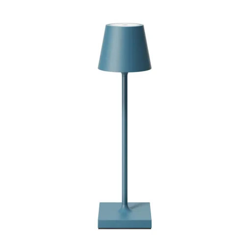 Nuindie pocket LED oplaadbare tafellamp, blauw, IP54, dimbaar