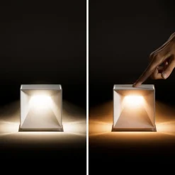 Nutalis LED tafellamp, grafietgrijs, IP54, dimbaar
