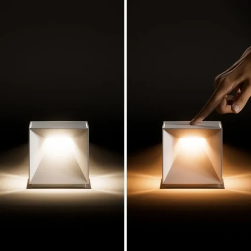 Nutalis LED tafellamp, grafietgrijs, IP54, dimbaar