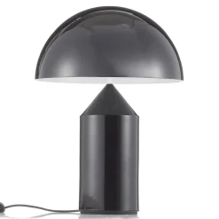 Oluce Atollo tafellamp, dimbaar, Ø38cm, zwart