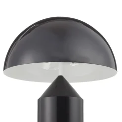 Oluce Atollo tafellamp, dimbaar, Ø38cm, zwart