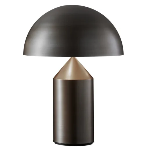 Oluce Atollo tafellamp, dimbaar, Ø38cm, brons