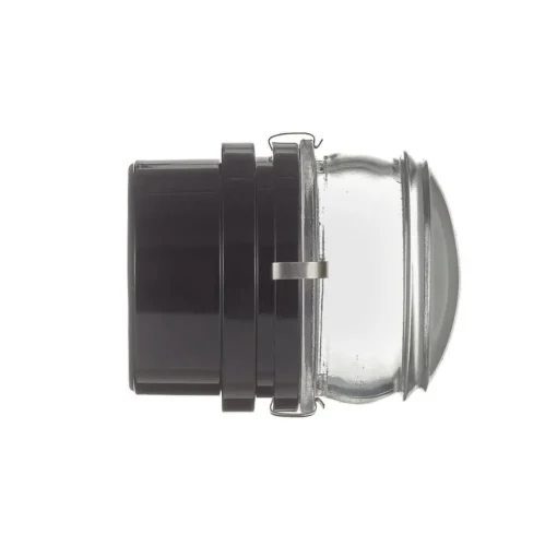 Oluce Fresnel wandlamp w. glazen lens IP44 zwart