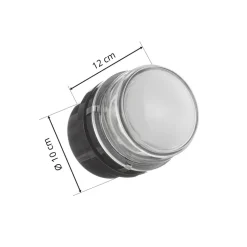 Oluce Fresnel wandlamp w. glazen lens IP44 zwart