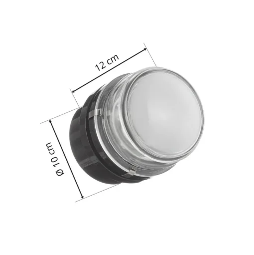 Oluce Fresnel wandlamp w. glazen lens IP44 zwart