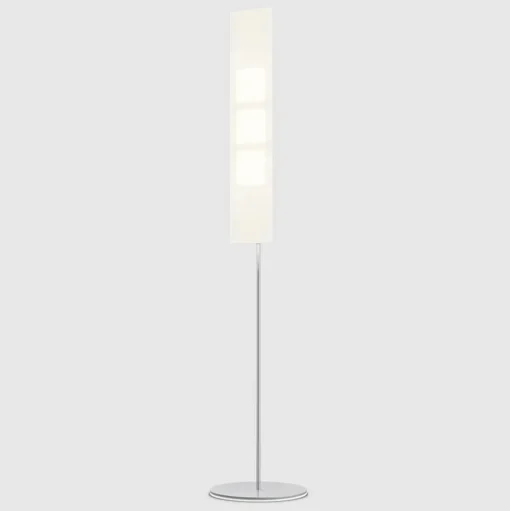 OMLED vloerlamp One f3l, roestvrij staal/zwart, OLED