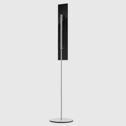 OMLED vloerlamp One f3l, roestvrij staal/zwart, OLED