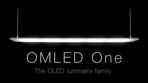 OMLED vloerlamp One f3l, roestvrij staal/zwart, OLED