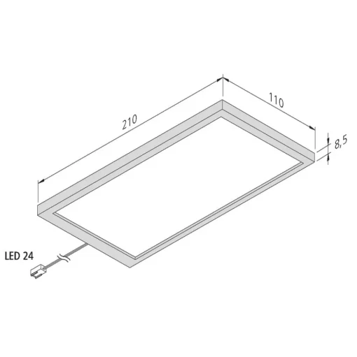 Onderbouwlamp Dynamic LED Sky zwart