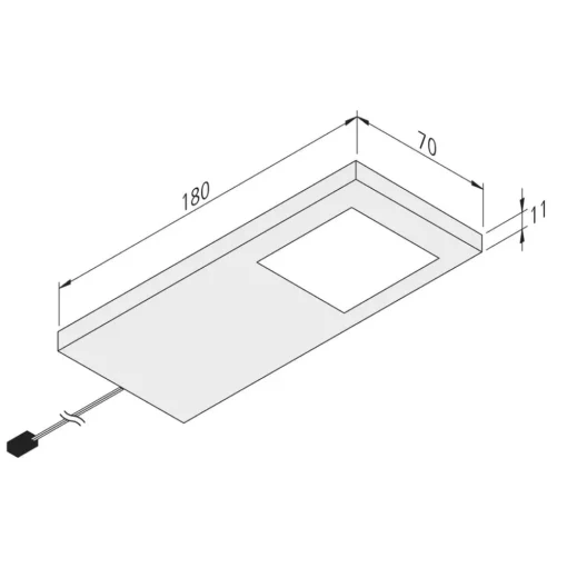 Onderbouwlamp LED Slim-Pad F dimmer 4.000K wit