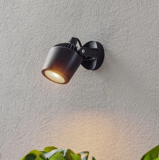 Opbouwspot Minitommy 1-lamps CCT zwart/frosted