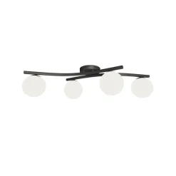OPUS plafondlamp, lengte 85 cm, opaal, lengte 84 cm, 4-lamps.