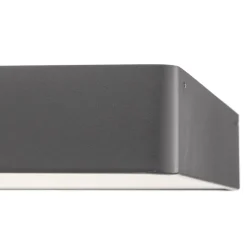 Oro plafondlamp van staal en glas, grijs, 45cm