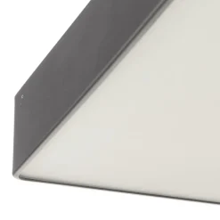 Oro plafondlamp van staal en glas, grijs, 45cm