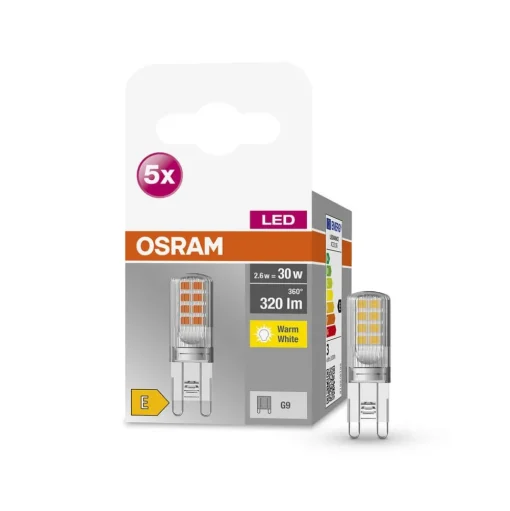 OSRAM Base PIN LED stiftlamp G9 2,6W 320lm per 5