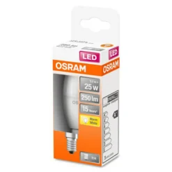 OSRAM Classic B LED lamp E14 3,3W 2.700K mat