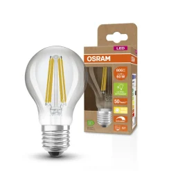 OSRAM Classic LED lamp E27 4,3W 827 filament dim