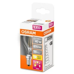 OSRAM Classic P LED lamp E14 4W 827 3-step-dim