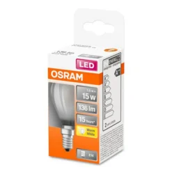 OSRAM Classic P LED lamp E14 1,5W 2.700K mat
