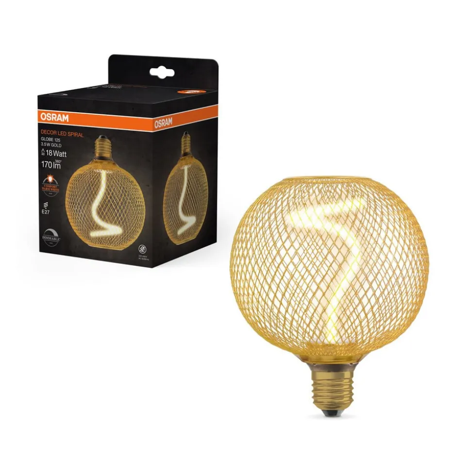 OSRAM Decor LED Spiraal Globe E27 3,5W goud 1.800K