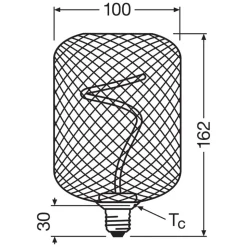 OSRAM Decor LED Spiraalfilament vierkant E27 3,5W goud 1.800K