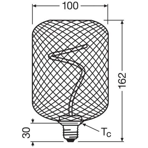 OSRAM Decor LED Spiraalfilament vierkant E27 3,5W goud 1.800K