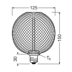 OSRAM Decor LED stro gloeilamp E27 3,5W goud 1.800K