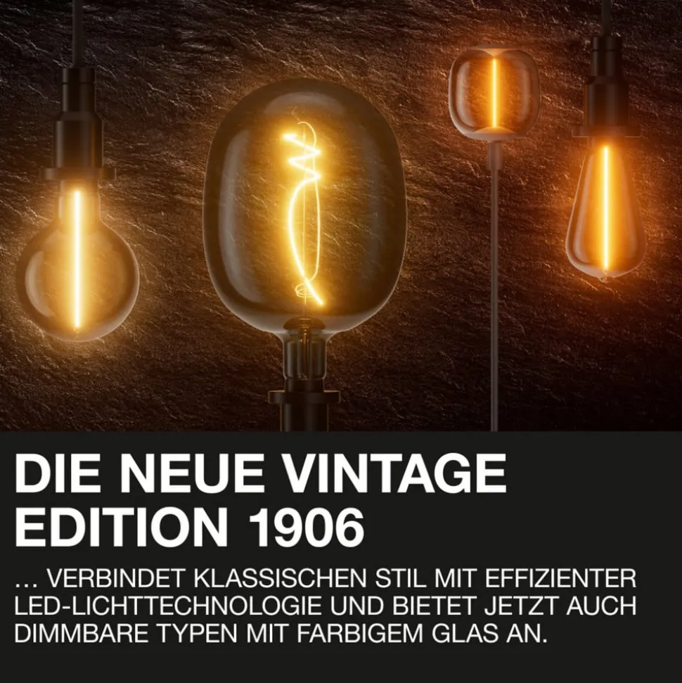 OSRAM kaarslamp Vintage 1906, E14 gloeidraad 4W 824 goud