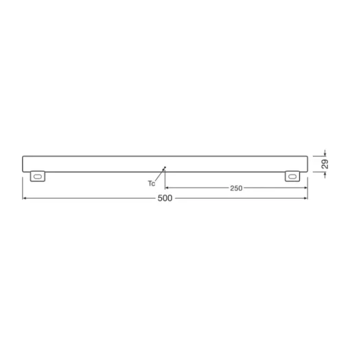 OSRAM LED buislamp S14s 4,7W buislamp 2.700K 50cm mat dimbaar