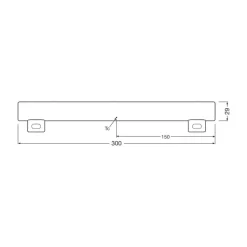 OSRAM LED buislamp S14s 3W 2.700K 30cm mat dimbaar