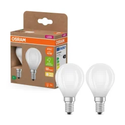 OSRAM LED druppelmat E14 2,2W 2700K 470lm 2-pak
