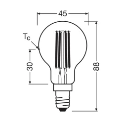 OSRAM LED gloeidraad E14 2,2W 2700K 470lm 2-pack