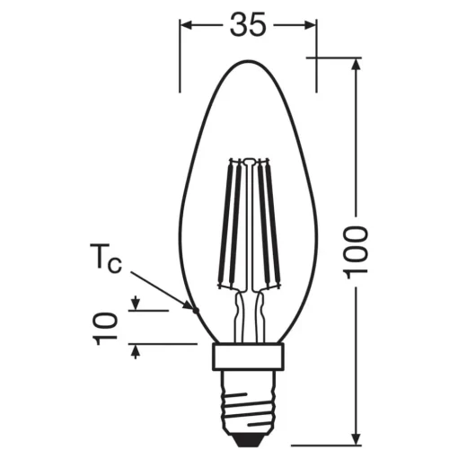 OSRAM LED kaars mat E14 2,2W 827 EEK A 3-pack