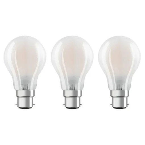 OSRAM LED lamp B22d Classic 827 6,5W 3/pak mat